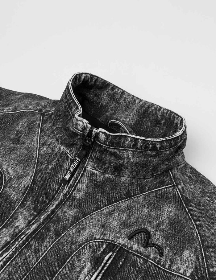 Hand Painted Allover Print Regular Fit Jacket