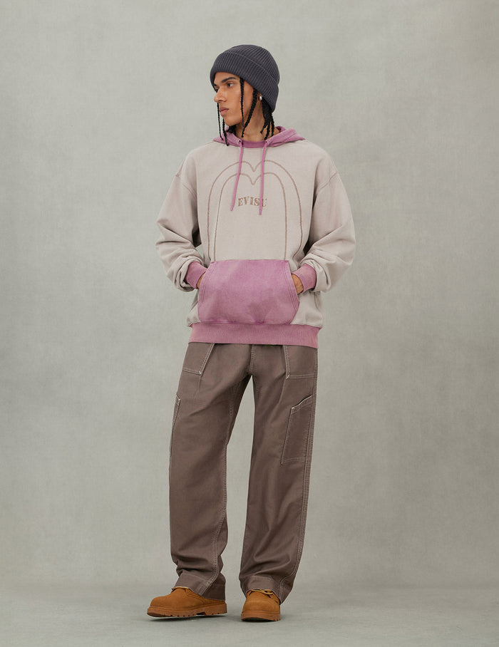 Hand-Painted Seagull Print Relax Fit Flight Pants