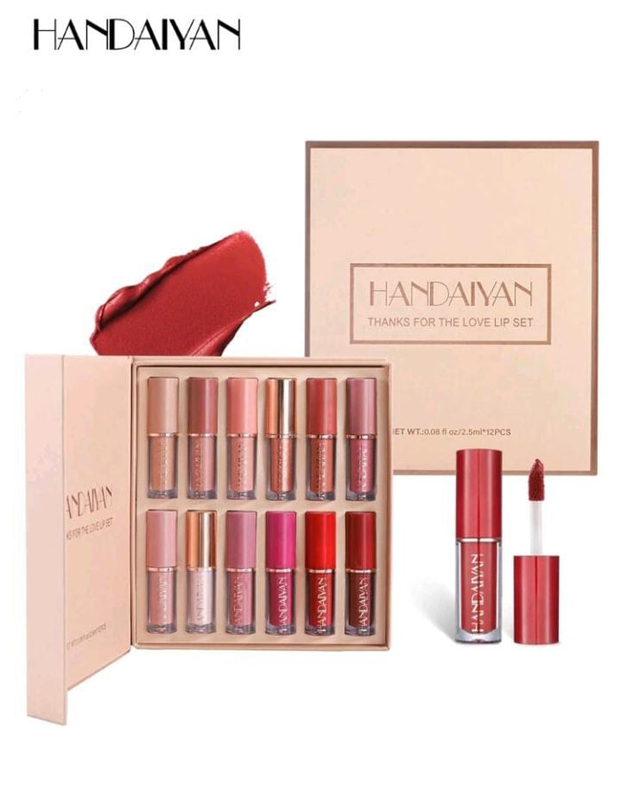 HANDAIYAN 12-Piece Lip Gloss Set