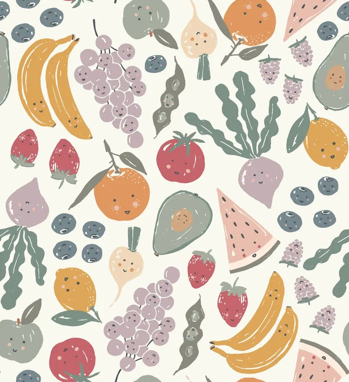 Happy Fruit Dusty Mullti - Family Fabrics B.V.