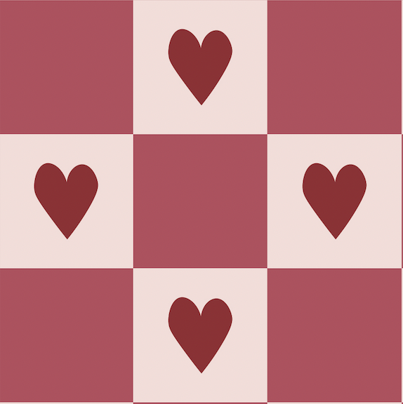 Hearts and Squares - Family Fabrics B.V.
