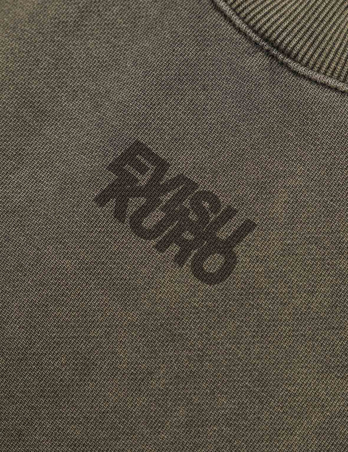 Heavy Washed Loose Fit Short-Sleeve Sweatshirt