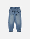 Henohenomohe Godhead Print Loose Fit Denim Joggers