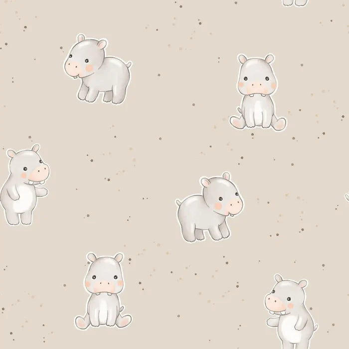 Hippos Beige - Family Fabrics B.V.