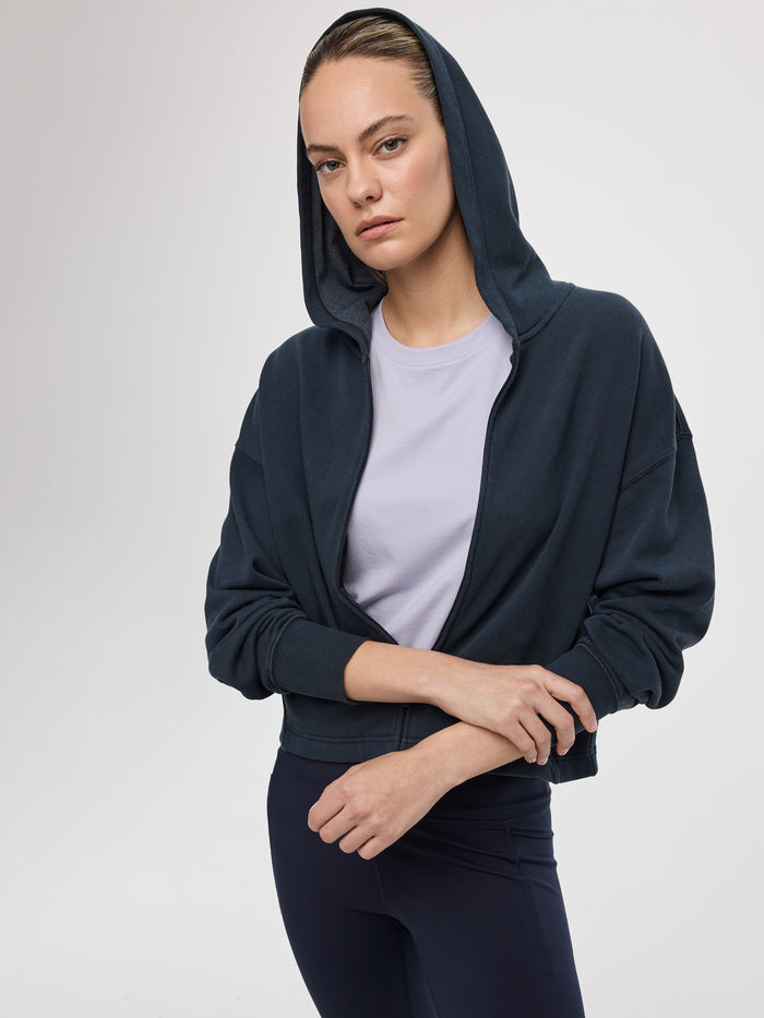 Hooded French Terry Jacket - Hyba