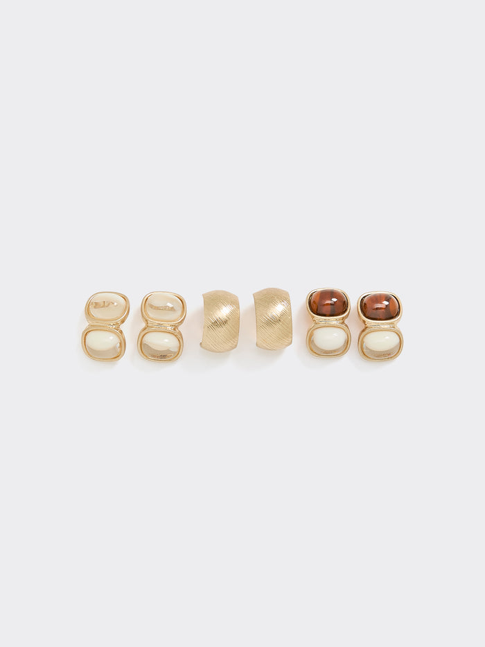 Hoop Earrings - 3 Pairs