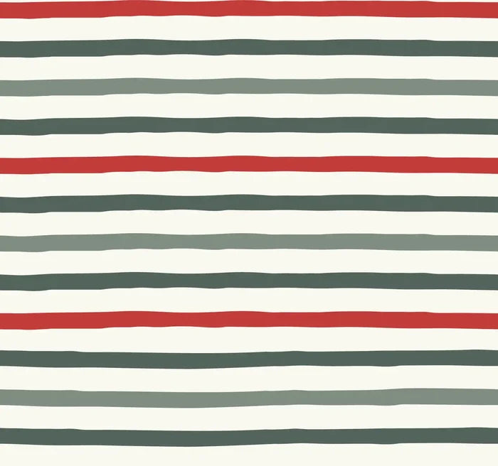 Horizontal Stripe Red Green - Family Fabrics B.V.