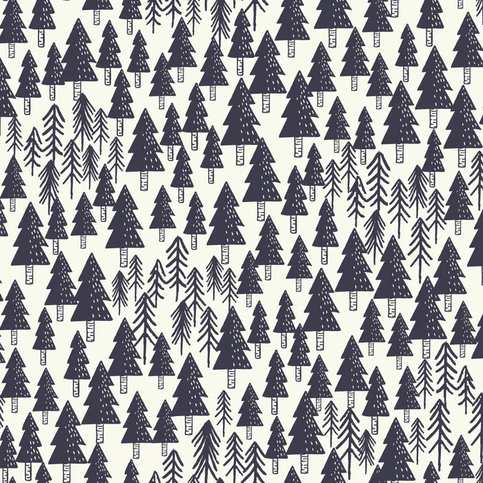In The Woods Navy Blue - Family Fabrics B.V.