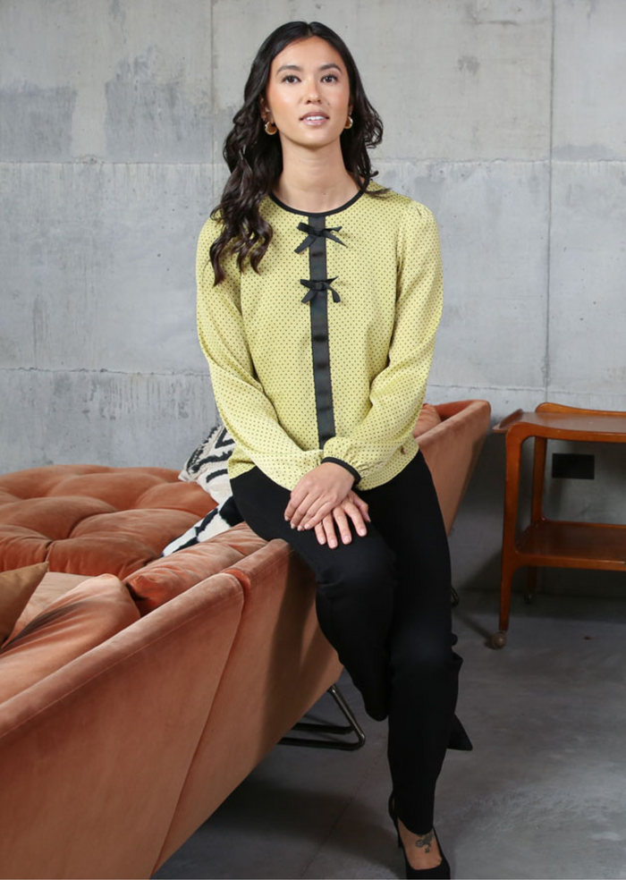 Isha Bow Top (Lime Green)