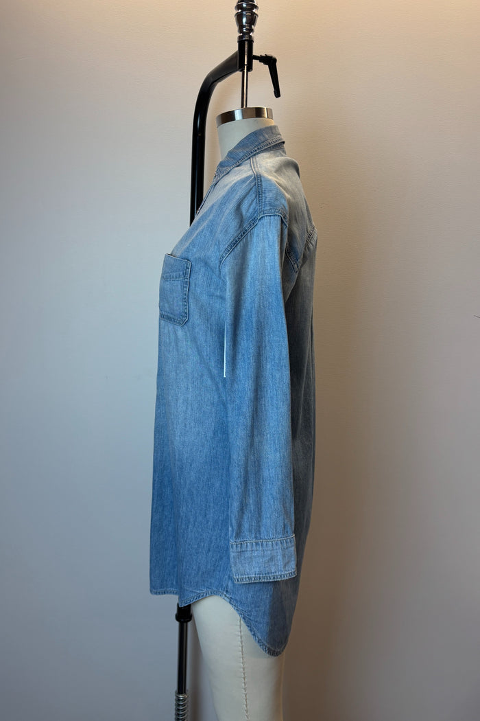 J Brand Denim Long Sleeve Button Up Shirt Dress image 1