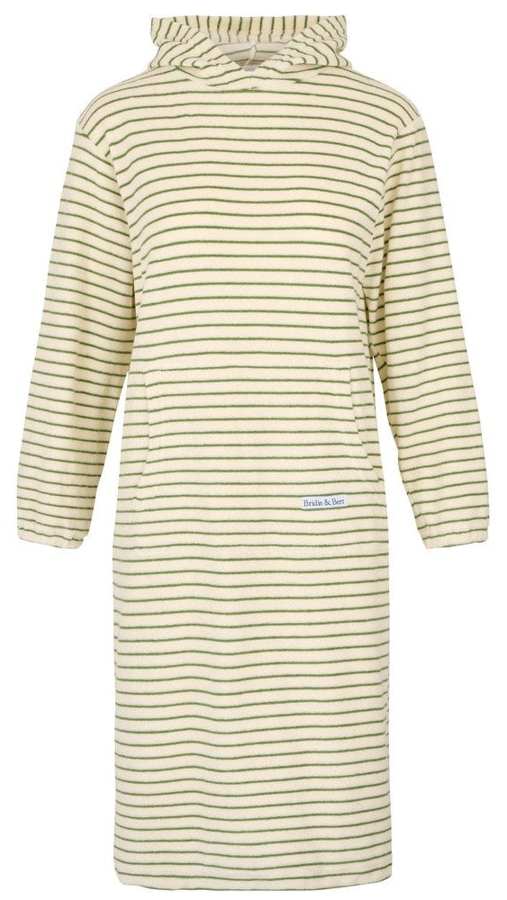 Jamie Striped Towelling Hooded Robe | Ivory & Thyme
