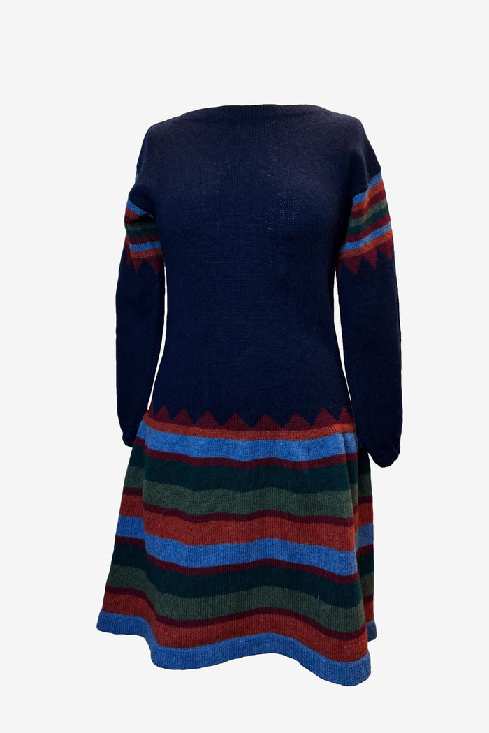 Jeanmoss Blue Knit Dress