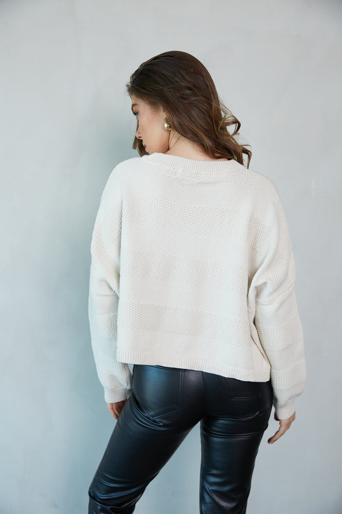 back-view | winter sweater | striped sweater | fall sweater | casual sweater | cozy sweater