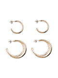 Julie 2 Pack Earrings (Gold)