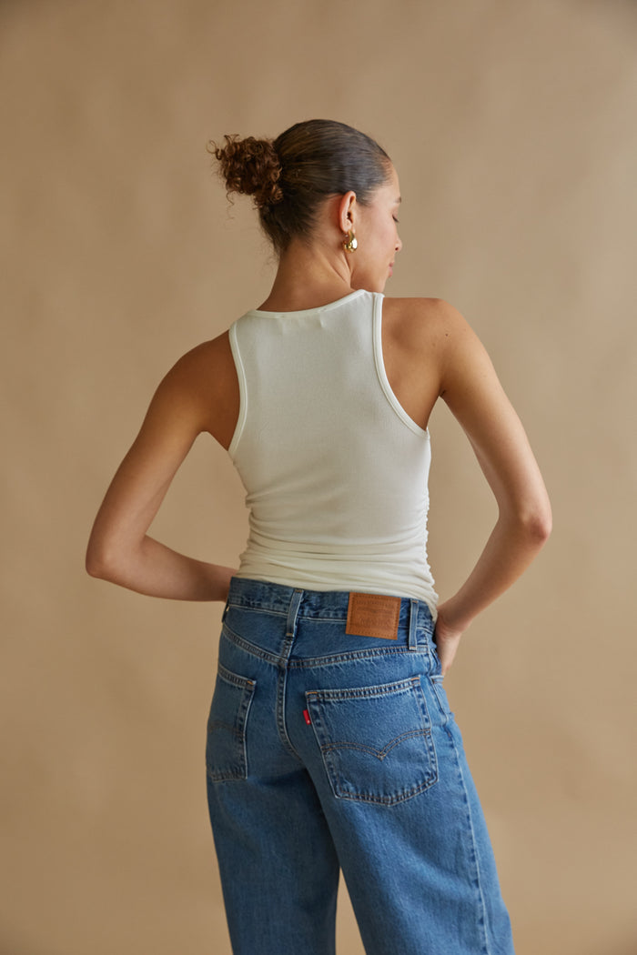 basic white tank for styling