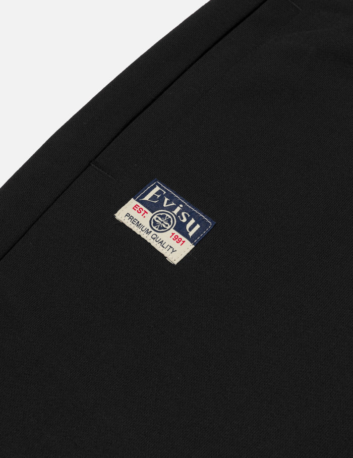 Kamon and Daruma Embroidery Pockets Regular Fit Sweatpants