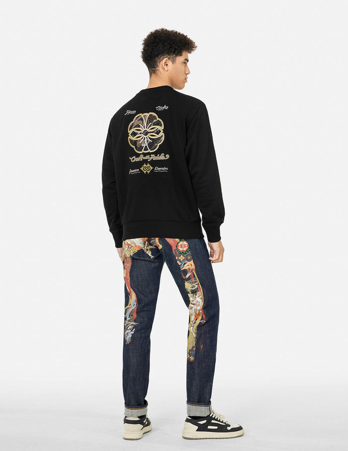 Kamon and Logo Brocade Applique Relax Fit Sweatshirts