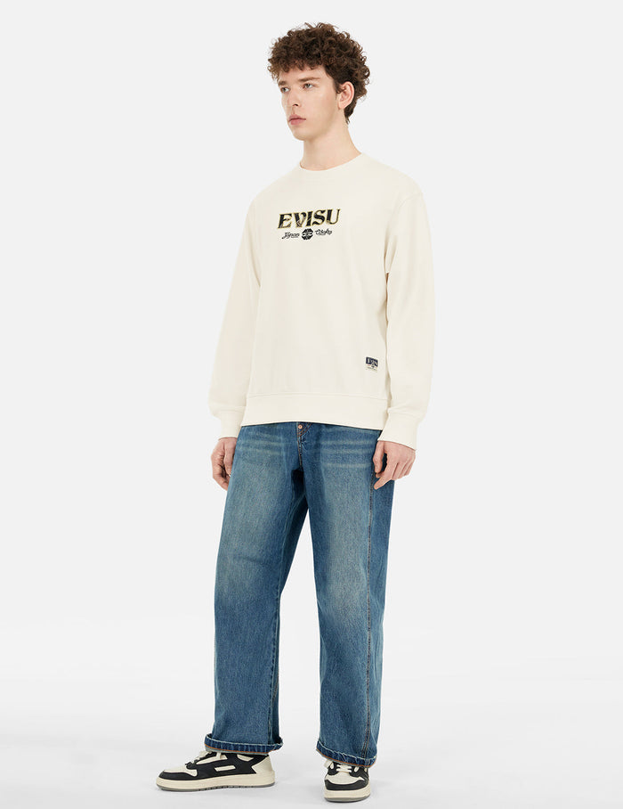 Kamon and Logo Brocade Applique Relax Fit Sweatshirts