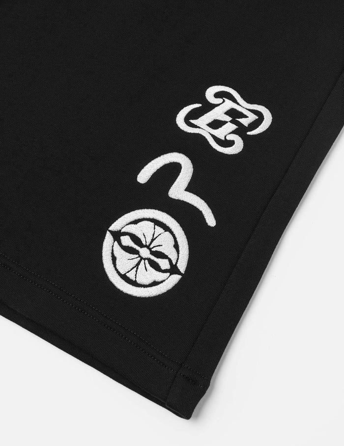 Kamon and Seagull Embroidery Fashion Fit Sweatshorts