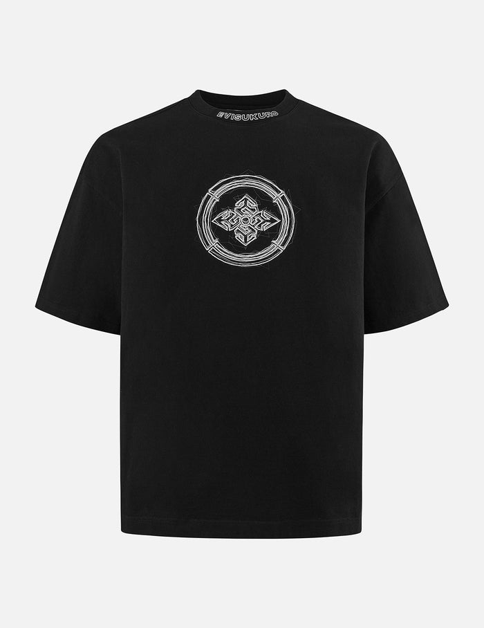 Kamon Print and Embroidery Oversized T-shirt
