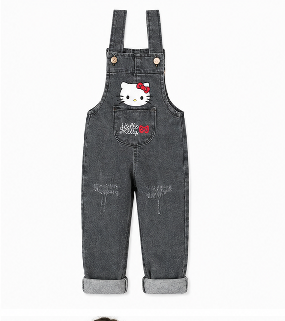 Kids Denim Overall Set with Hat
