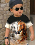 Kids Horse Print Short Sleeve T-Shirt