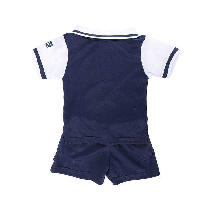 Kids Saltire Scotland Football Kit Top & Shorts Set Navy
