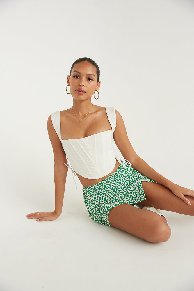 lace up corset crop top