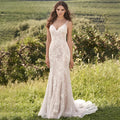 Lace Appliques Mermaid Wedding Dress - Envious Designs