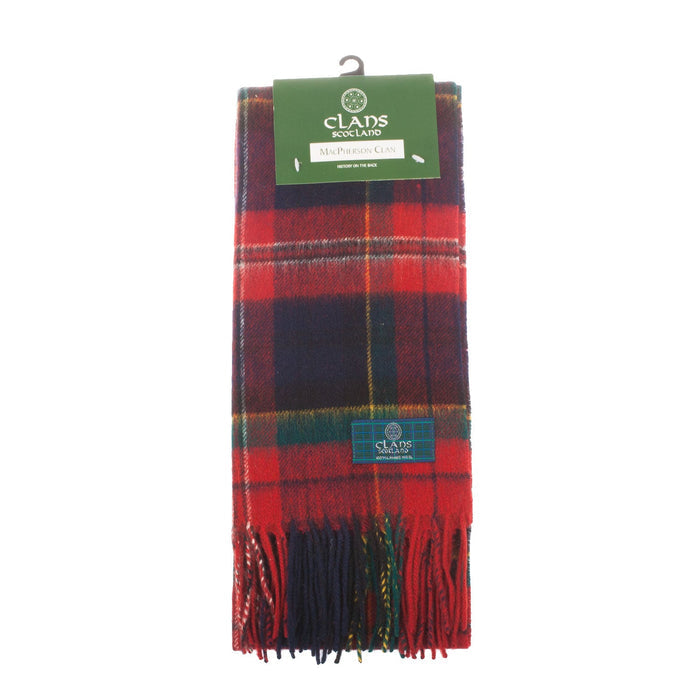 Lambswool Scottish Tartan Clan Scarf Macpherson Clan - Heritage Of Scotland - MACPHERSON CLAN