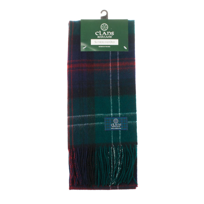 Lambswool Scottish Tartan Clan Scarf Sutherland Old - Heritage Of Scotland - SUTHERLAND OLD