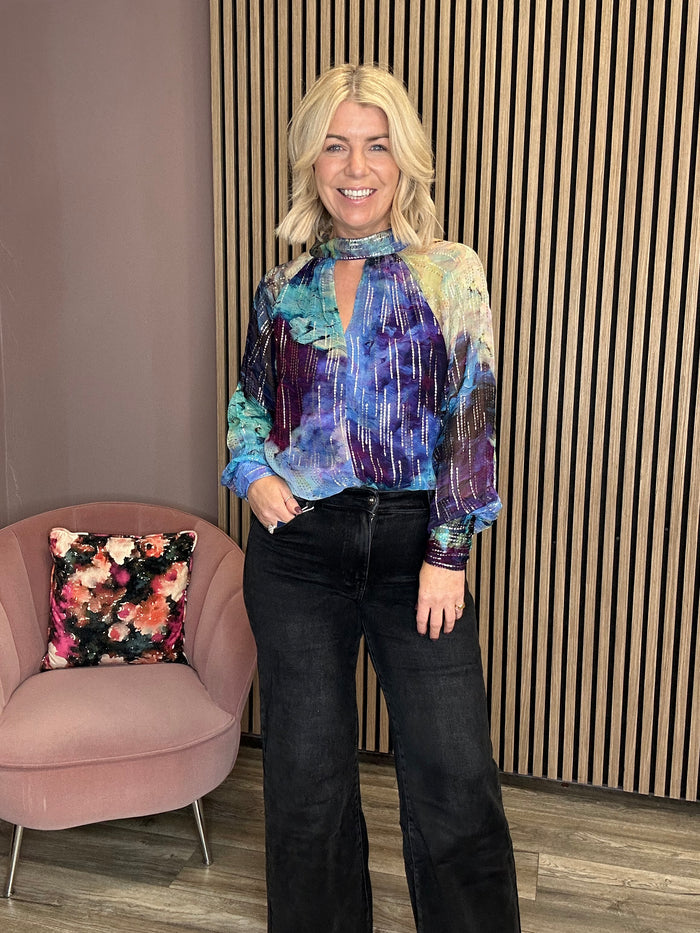 Linda Blouse (Blue Multi)