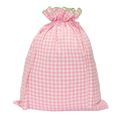 Lined  Gingham Drawstring Bag | Rose