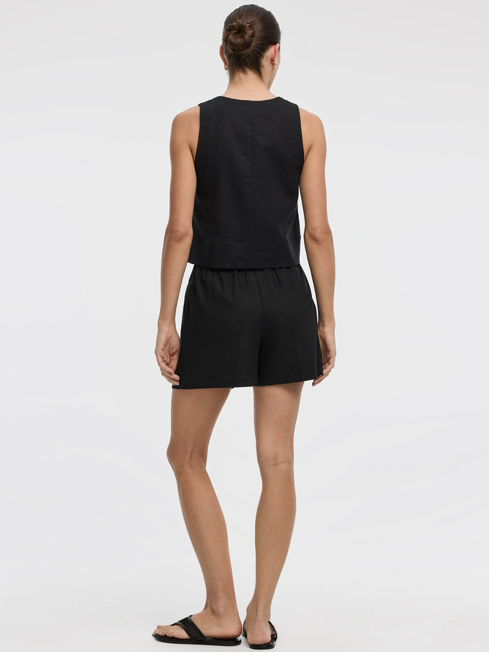 Linen-Blend Vest