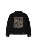 Lion Dance and Mountain Embroidery Regular Fit Worker Jacket