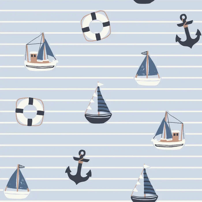 Little Sailor Light Water Blue - Family Fabrics B.V.