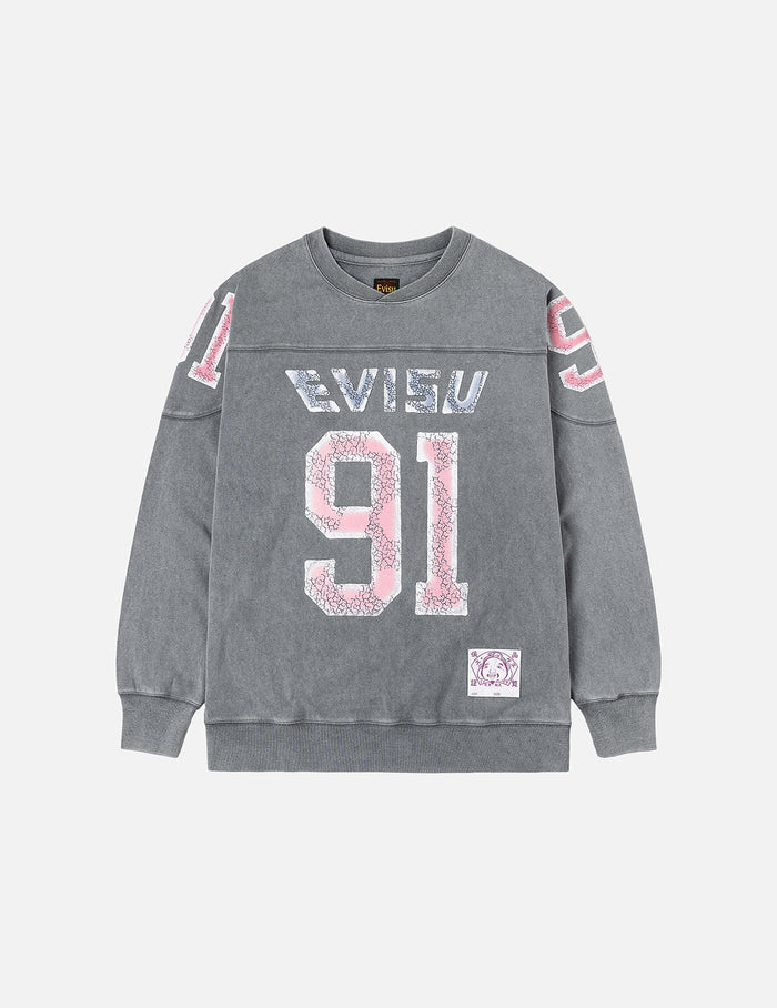 Logo and "91" Print Regular Fit Long-Sleeve T-shirt