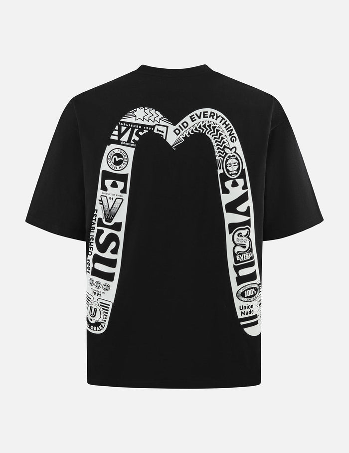 Logo and Daicock Print Loose Fit T-Shirt