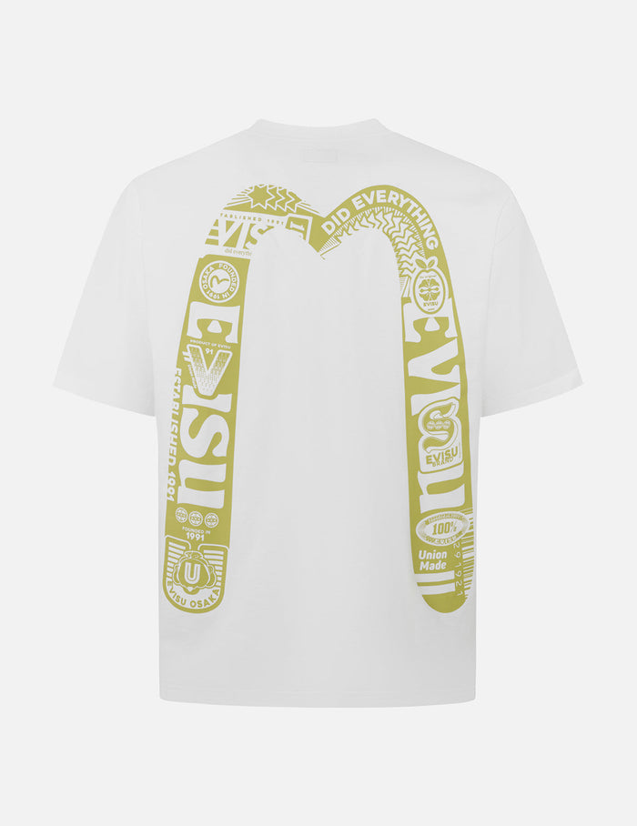 Logo and Daicock Print Loose Fit T-Shirt