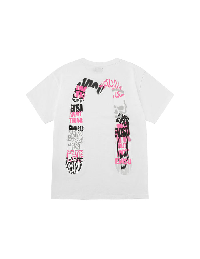 Logo and Graffiti Daicock Print Boyfriend T-Shirt