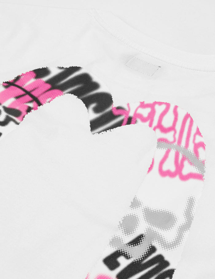 Logo and Graffiti Daicock Print Boyfriend T-Shirt