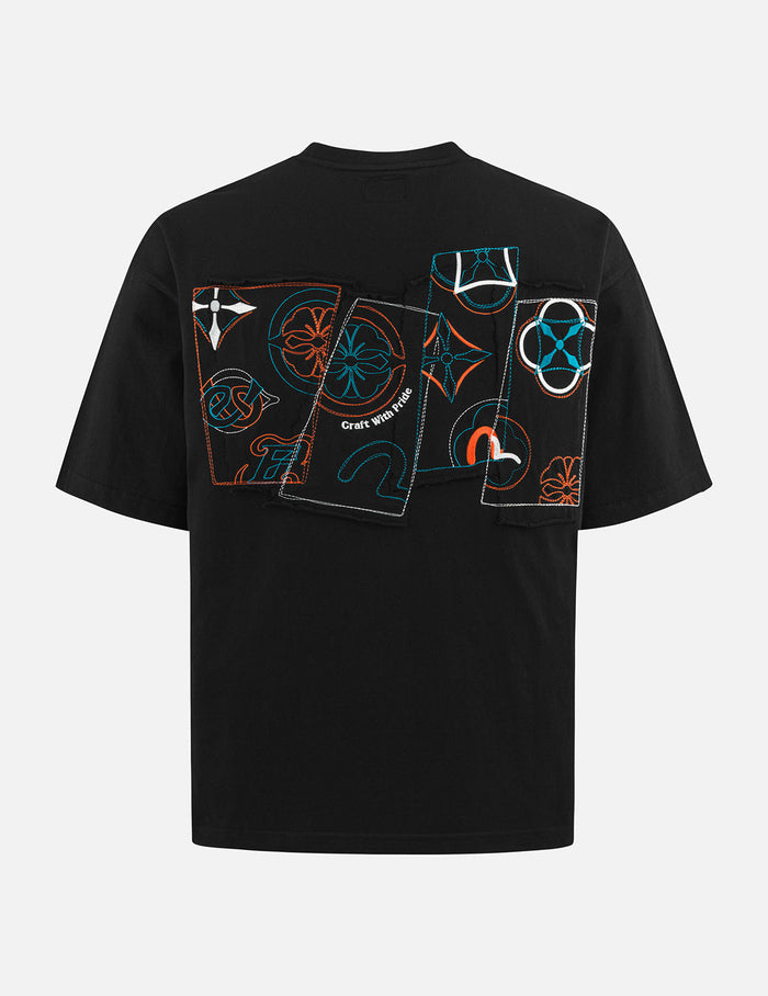 Logo and Kamon Embroidery Loose Fit T-Shirt