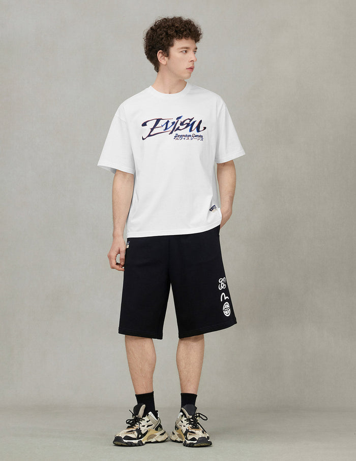 Logo and Kamon Embroidery Loose Fit T-Shirt