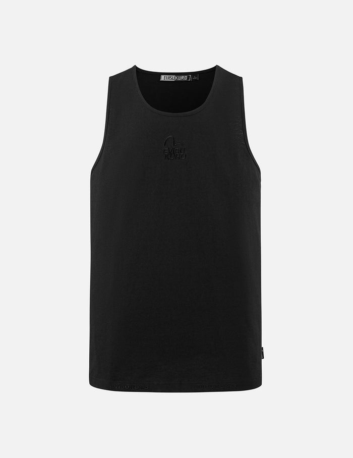 Logo and Seagull Embroidery Relax Fit Tank Top