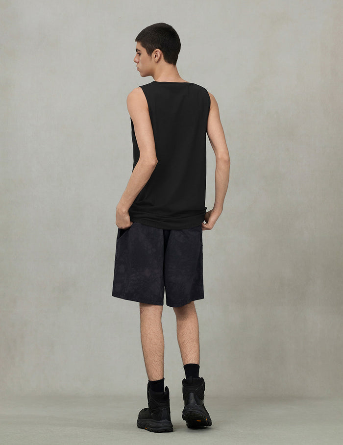 Logo and Seagull Embroidery Relax Fit Tank Top