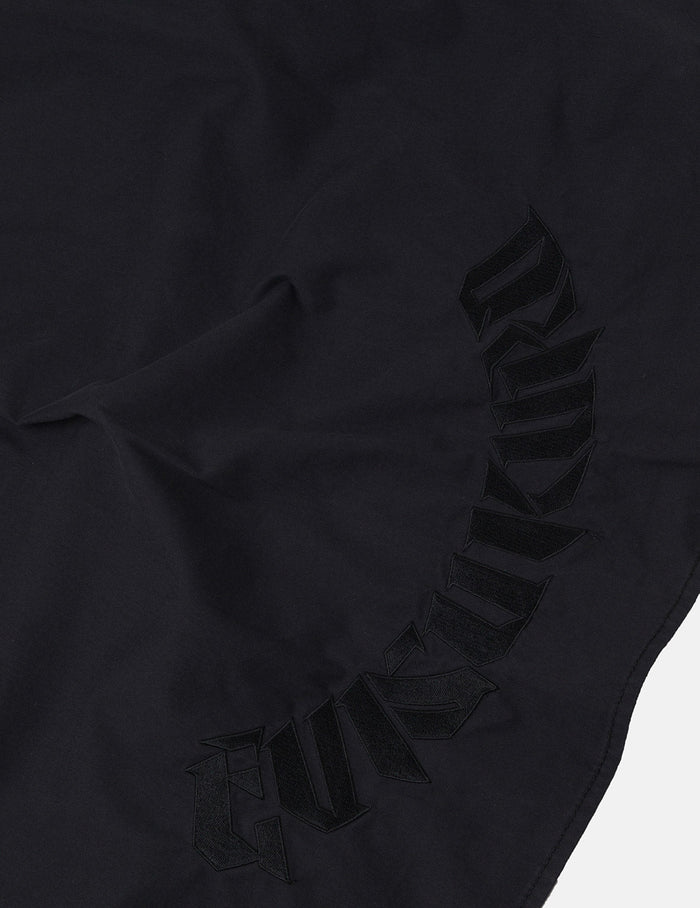 Logo and Seagull Embroidery with Detachable Sleeves Loose Fit Shirt Jacket