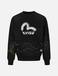 Logo and Seagull Print Relax Fit Sweatshirts