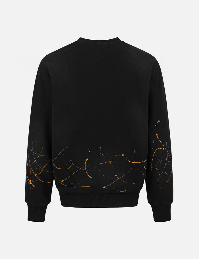 Logo and Seagull Print Relax Fit Sweatshirts