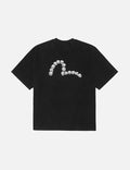 Logo and Skull Seagull Print Oversized T-shirt
