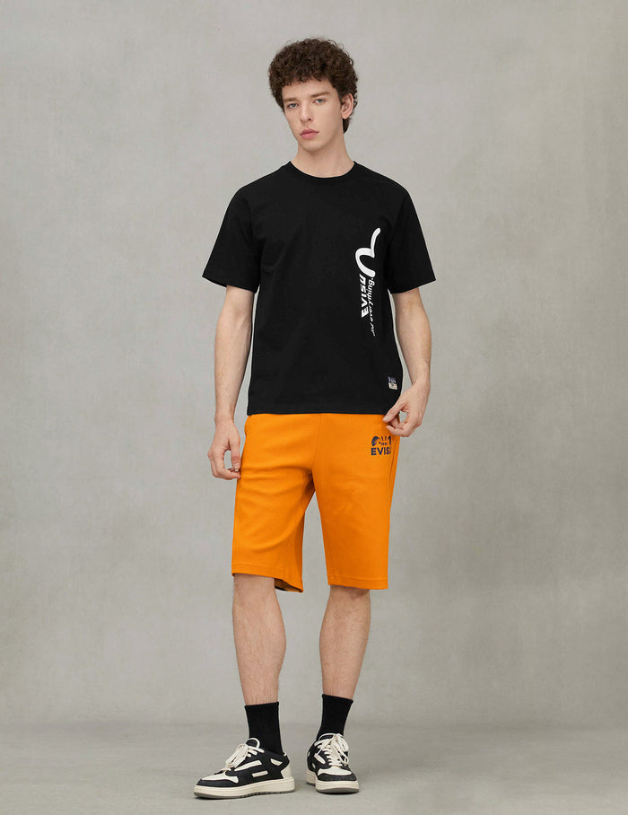 Logo and Slogan Print Regular Fit T-shirt